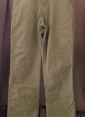 Carhartt Men's Relaxed Fit Fleece Lined Canvas Utility Work Pants Khaki 30x32
